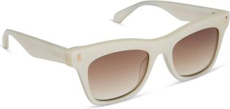 DIFF Eyewear Womens Bradley Sunglasses In Opaline + Brown