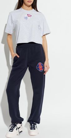 Off-white T-shirt With Print, Womens, Grey