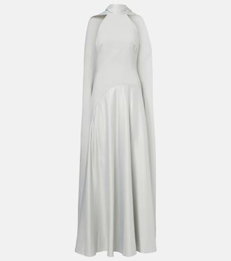 Solace London Abito lungo Cece in cr&ecirc;pe e satin