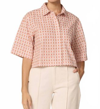 Cleobella Josephine Blouse In Bellini Plaid Print