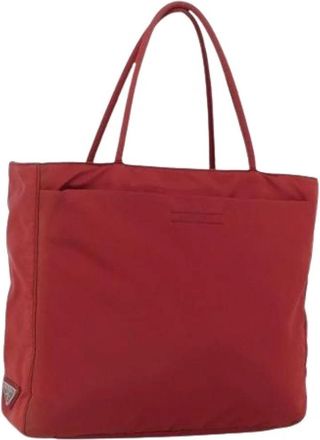 Prada Pre-owned Vintage Handtas - Dames - Vintage Shopper - Rood - ONE Size - Nylon - Vintage