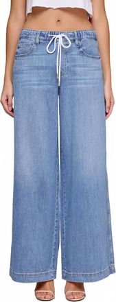 Hidden Jeans Nori Elastic Waist Wide-Leg Denim Jeans In Blue