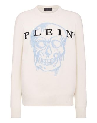 Philipp Plein Pullover Round Neck LS Intarsia Skull