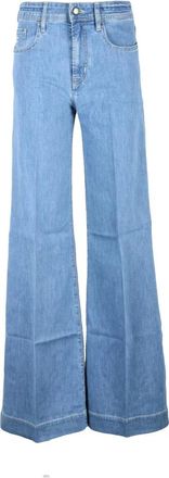 Jacob Cohen High Waist Wide Jeans - Dames - Loose Fit Jeans - Blauw - W26 - Katoen - Jeans