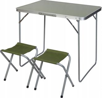OEM Mesa De Camping Plegable + 2 Sillas