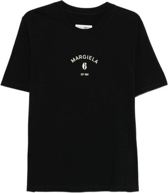 Maison Margiela Logo Katoenen T-shirt - Heren - T-shirts - Zwart - L - Katoen - Tops