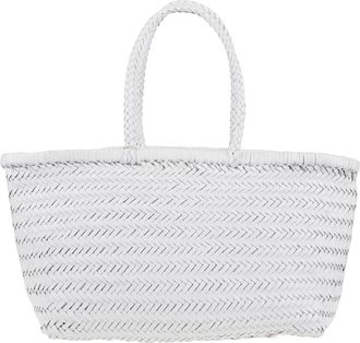 Dragon Diffusion Handbags, female, White, Size: ONE SIZE White Leather Shopper Bag