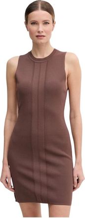 Gaud&igrave; Trapeze Mini Jurk - Dames - Kleedjes - Bruin - XL - Kleedjes