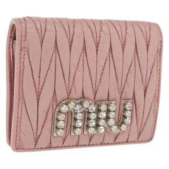 Miu Miu Pre-owned leren portemonnee - Dames - Vintage Accessoires - Roze - ONE Size - Leer - Vintage