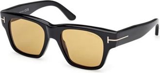 Tom Ford Caine Zonnebril - Heren - Zonnebrillen - Zwart - 53 MM - Accessoires