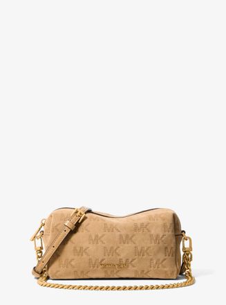 Michael Kors Bryant Small Logo Embossed Suede Convertible Crossbody Bag