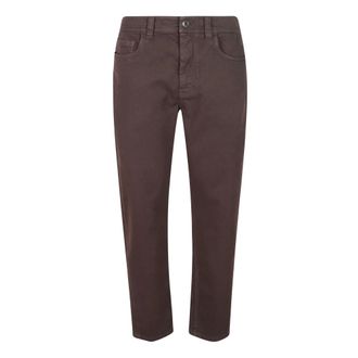 Brunello Cucinelli Five-pocket jeans - Dames - Jeans - Bruin - Maat: XL Leer
