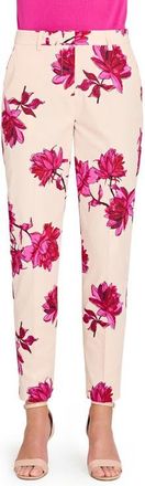 Tahari by ASL Print Sateen Pants in Vanilla Red Floral at Nordstrom, Size 14