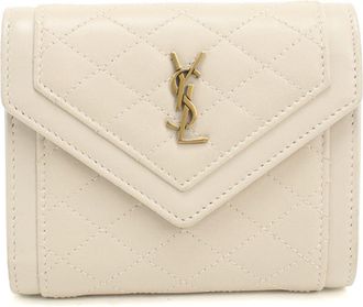 Saint Laurent Ivory Leather Wallet (Tri-Fold) (Pre-Owned)