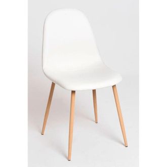 Regalos Miguel Sillas Comedor - Silla Teok Polipiel - Blanco