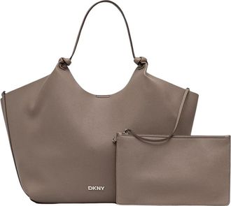DKNY Paula Extra Large Commuter Tote - Dames - Shoppers - Bruin - ONE Size - Leer - Tassen