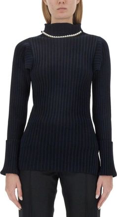 Philosophy di Lorenzo Serafini Ribbed Stretch Knit Top