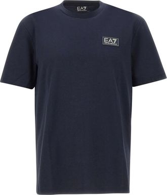 Emporio Armani Af 13741 T-shirt - Heren - T-shirts - Blauw - S - Katoen - Tops