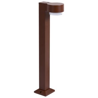 Beliani L&aacute;mpara De Bolardo De Jard&iacute;n Exterior Moderno 60 Cm De Aluminio Led Marr&oacute;n Anoia