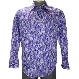 Robert Graham Mens Demeri Classic Fit Long Sleeve Shirt In Purple