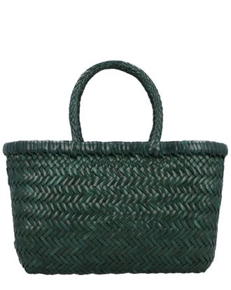 Dragon Diffusion B Weave Small Leather Top Handle Bag