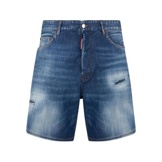 Dsquared2 Logo-patch Denim Shorts