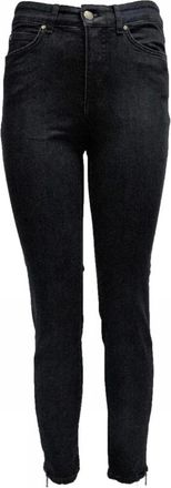 C.Ro Mujer, Vaqueros, Negro, Talla: 4XL