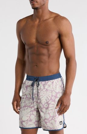 Quiksilver Sea Scallop Swim Trunks in Elderberry at Nordstrom Rack, Size X-Large
