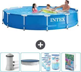 Intex Piscina Con Estructura Redonda - 366x76 Cm - 7-piezas Scb127