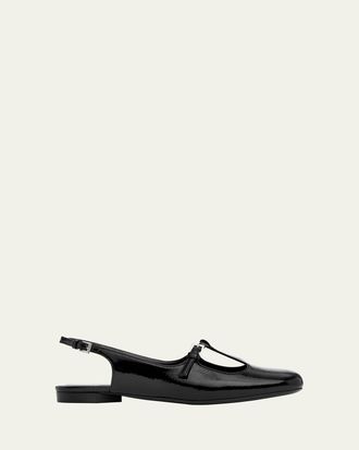 Pierre Hardy Mia Patent Leather Mary Jane Slingback Flats