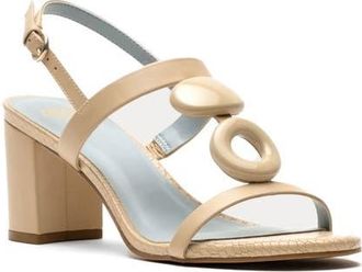 Frances Valentine Bianca Slingback Sandal in Natural at Nordstrom, Size 10