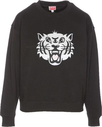 Kenzo Trui met ronde hals - Dames - Ronde hals truien - Zwart - S - Wol - Truien & Vesten