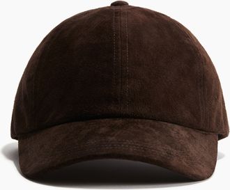 H&M Cap aus Veloursleder - Brown