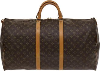 Louis Vuitton Keepall 60 Brown Canvas Travel Bag (Pre-Owned)