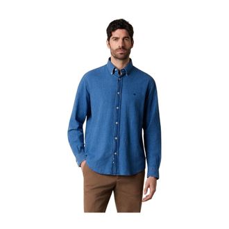 Brooks Brothers Regular Fit Denim overhemd met Button Down kraag - Heren - Spijkeroverhemden - Blauw - L - Denim - Overhemden