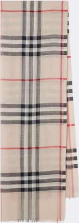 Burberry Pa&ntilde;uelo Burberry Check de lana y seda