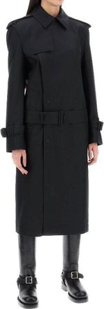 Burberry Womens Black Polyester Coat Clothing