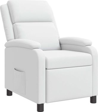 vidaXL Recliner Blanco Cuero Sint&eacute;tico Vidaxl