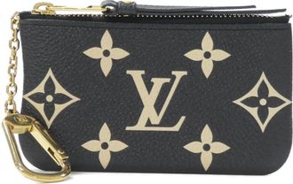Louis Vuitton Monogram Empreinte Beige Black Leather Coin Purse/Coin Case (Pre-Owned)