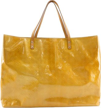 Louis Vuitton Beige Yellow Monogram Vernis Boston Bag Tote Bag (Pre-Owned)