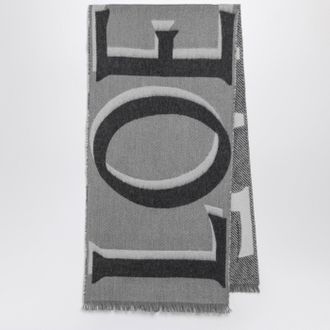 Loewe Gray wool and cashmere scarf