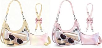 Generic Clear Handbag with Adjustable Strap and Wallet for Women Suitable for Concerts Sports Events and Travel