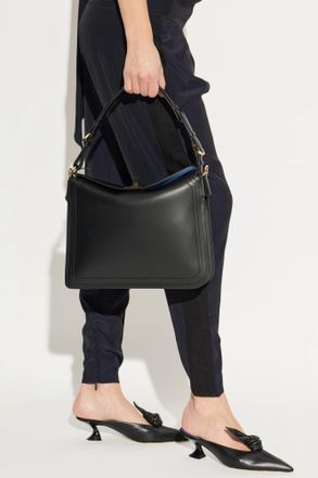 Lanvin Compagnon Shoulder Bag, Womens, Black