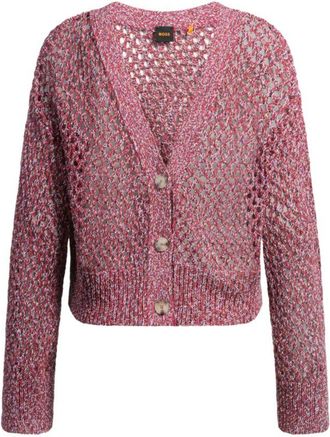 BOSS Reversible cardigan with open structure