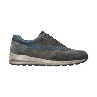 Mephisto Grijze Blauwe Herensneaker Barth - Heren - Sneakers - Veelkleurig - 38 1/2 EU - Leer - Schoenen
