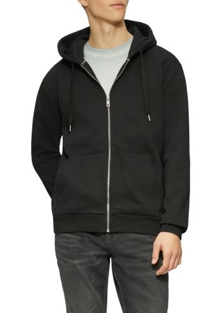 QS by s.Oliver Kapuzensweatshirt QS, Herren, Gr. XXL, schwarz, Sweatware, Obermaterial: 60% Baumwolle, 40% Polyester, unifarben, regular fit normal, ohne Ausschnitt,