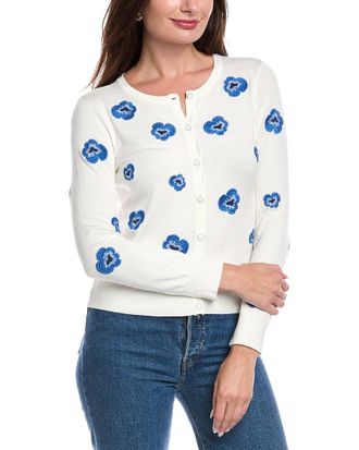 T Tahari Spring Pansy Cardigan