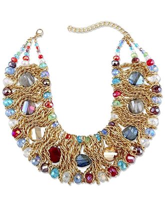 Liv Oliver 18K Plated Crystal Necklace