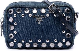 Prada Pre-owned Prada Mini Denim Borchie Bijoux Camera Bag Ladies ATWNRO1JLV69KIQ7