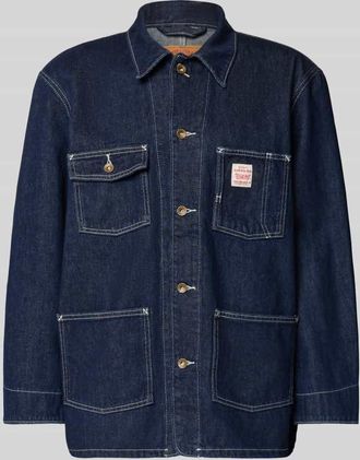 Levi's Relaxed Fit Jeansjacke mit Logo-Patch Modell Berkley in Dunkelblau, Größe XL